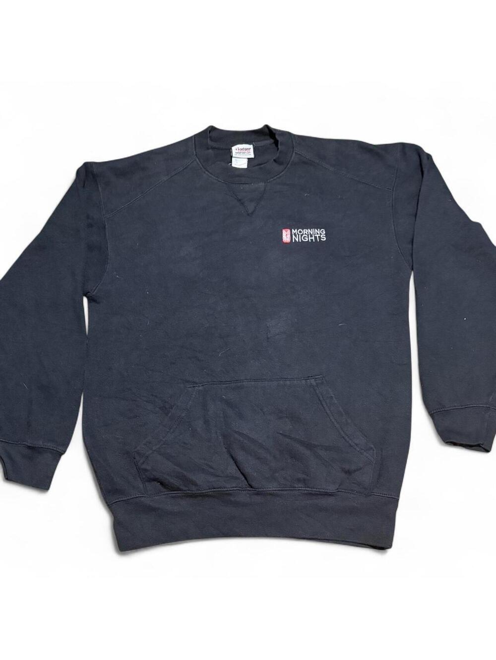 Morning Nights QR Code Crewneck Sweatshirt — Medium